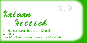 kalman hettich business card