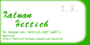 kalman hettich business card
